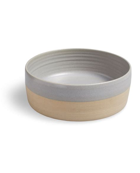 Grey Food Bowl For Dogs - Handmade and Ceramic