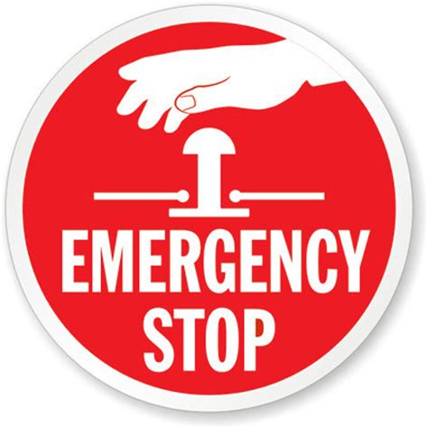 Emergency Stop Push Button Symbol