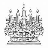 Download Ornate Candelabra Drawing Coloring pages Online  Creative Fabrica sketch template