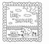 Psalm 23 Coloring Page  Free Printable sketch template