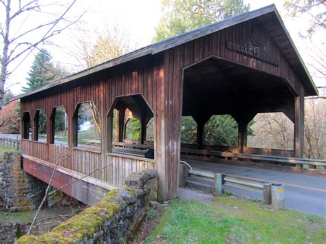 Cedar Crossing Covered Bridge in Portland Oregon | Covered bridges, Old ...