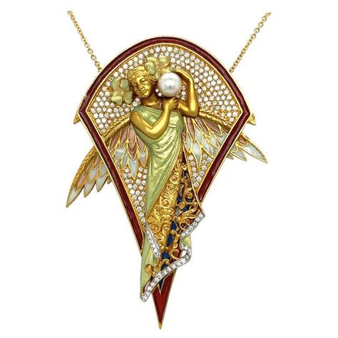 Art Nouveau Brooches - 567 For Sale at 1stDibs | art nouveau butterfly ...