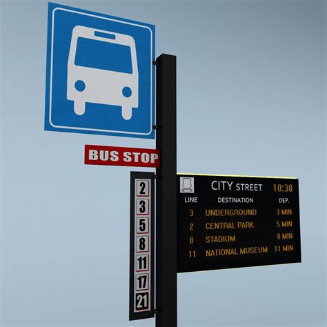 Electronic bus schedule | Bus, 3d model, Psd texture