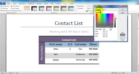 Ms Word Table Design Ideas Microsoft Word Template Design Word Images ...