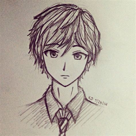 Anime Boy Sketch Step By Step at PaintingValley.com | Explore collection of Anime Boy Sketch ...