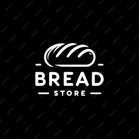 Premium Vector | The bread logo is designed using a minimalist vector style and is black and white