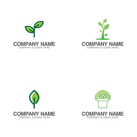 Premium Vector | Green growth logo collection