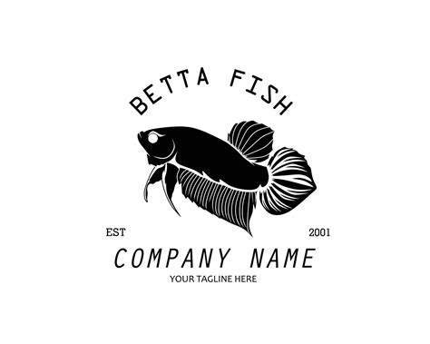 Betta fish logo design vector 23806640 Vector Art at Vecteezy