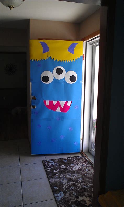 Monster door - choose your own colors and create your own monster! | Monster door decoration ...