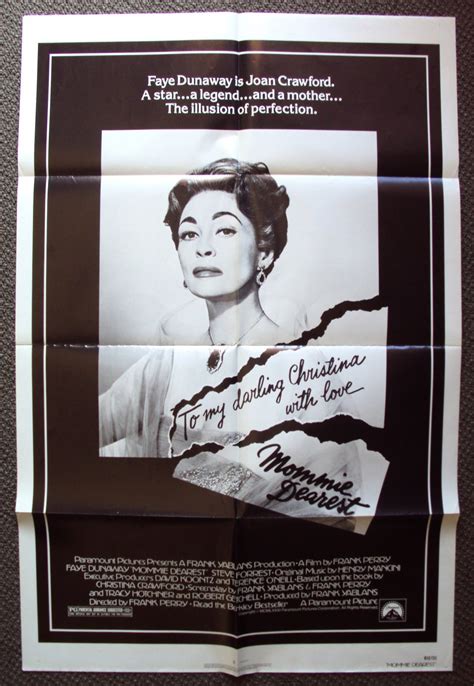 MOMMIE DEAREST Film POSTER JOAN CRAWFORD Faye Dunaway