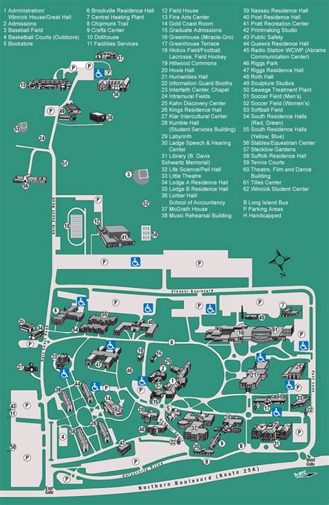 C.W. Post Campus Map | Life Around The Campus | Pinterest