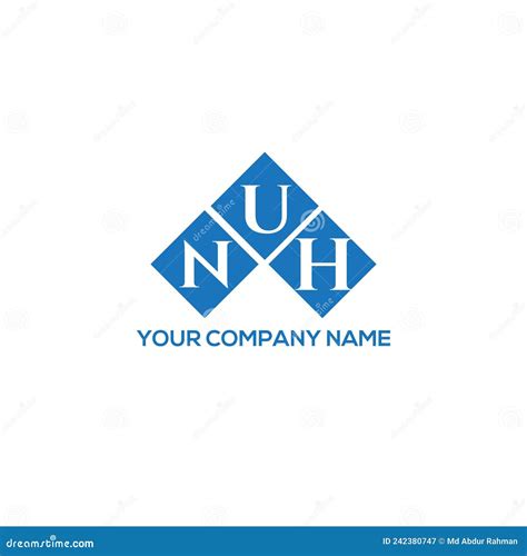 NUH Letter Logo Design on White Background. NUH Creative Initials ...