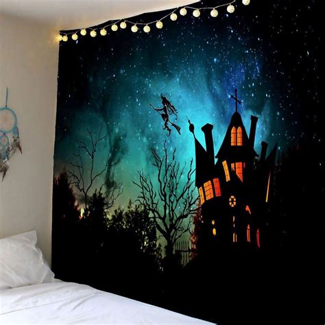 [34% OFF] Waterproof Halloween Witch Printed Wall Hanging Tapestry ...