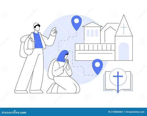 Christian Pilgrimages Abstract Concept Vector Illustration. Stock ...