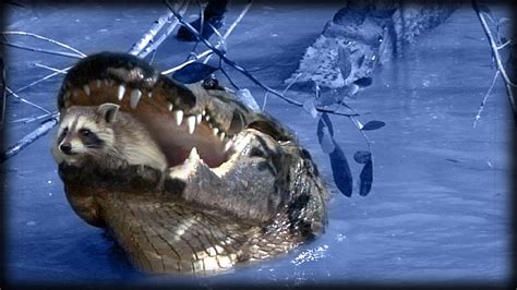 OT: Raccoon rides alligator across water | mgoblog