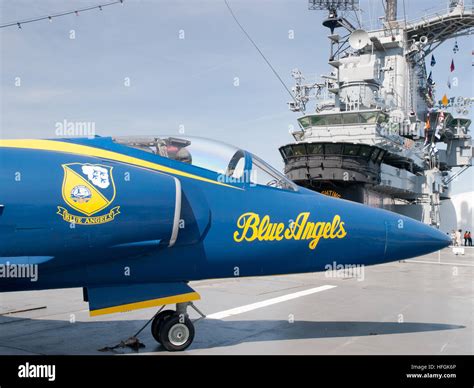 Aircraft on Intrepid Air Museum Memorial Aircraft Carrier in New York City Stock Photo - Alamy