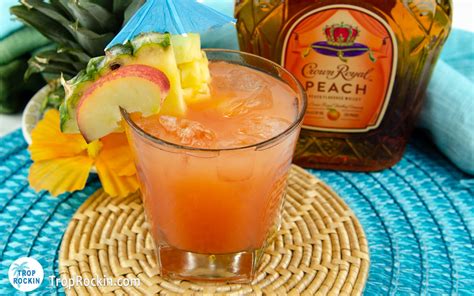 Crown Royal Peach Beach Drink | Trop Rockin