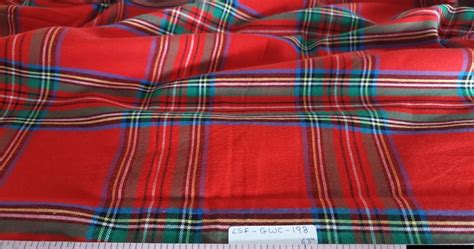 Christmas plaid fabric - Flannel plaid, for Christmas sewing, crafts