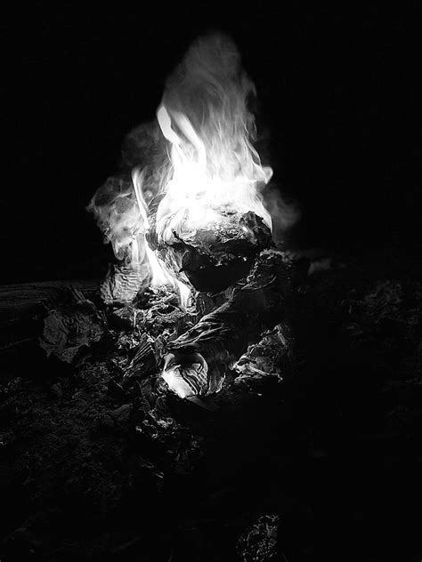 Black And White Fire Wallpaper