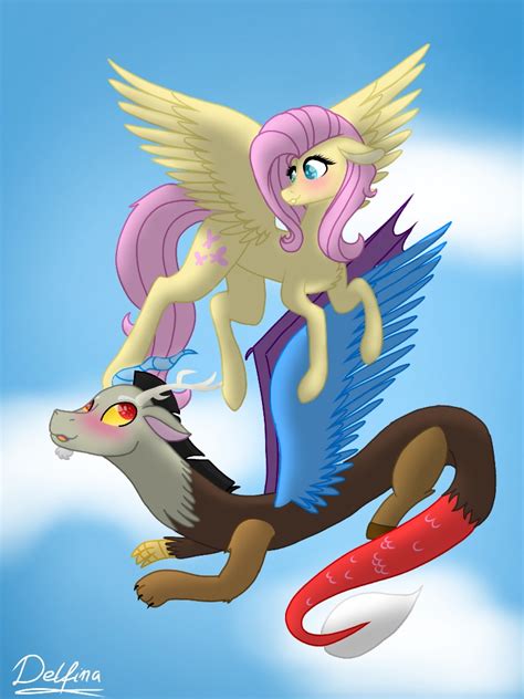 Discord x Fluttershy fanart by DelfinaLuther on DeviantArt