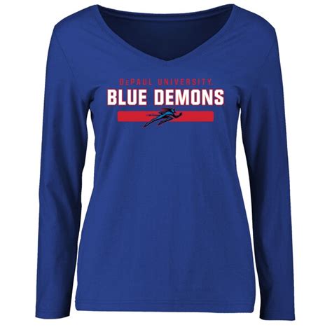 DePaul Blue Demons Women's Team Strong Long Sleeve Slim Fit T-Shirt - Royal - Fanatics.com