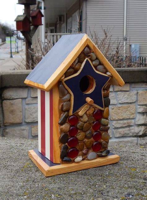 Red, White and Blue | Bird houses for sale, Bird houses, Bird house