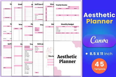 Aesthetic Planner Canva Interior Graphic by munjixpro · Creative Fabrica