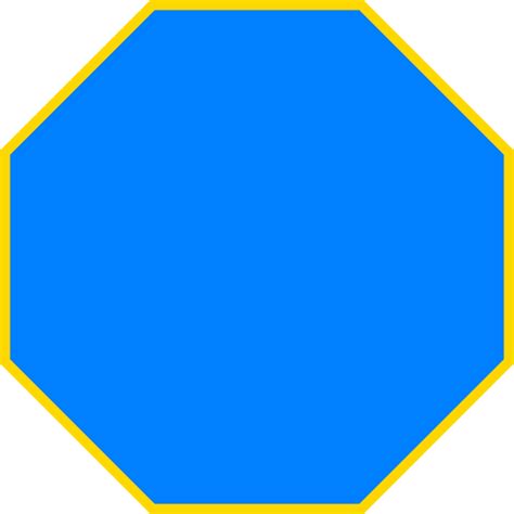 Blue Octagon Shape