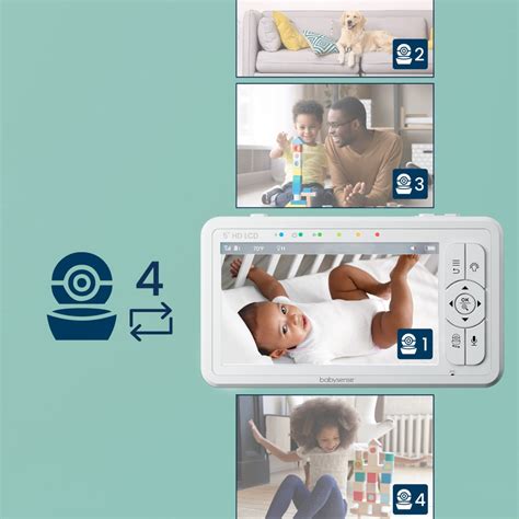 2 Camera Split Screen HD Split Screen Video Baby Monitor | Babysense