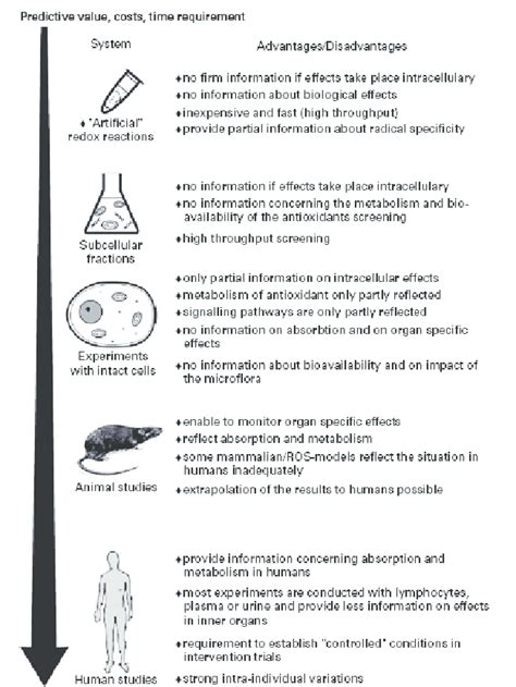 Advantages and disadvantages of different experimental approaches used ...