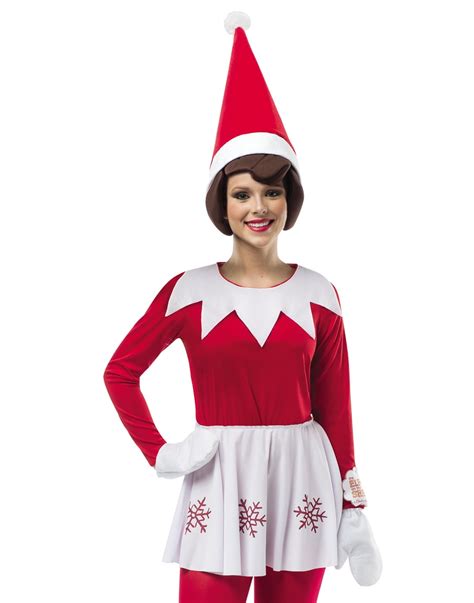 Elf On A Shelf Christmas Santa Claus Helper Female Holiday Costume-One ...