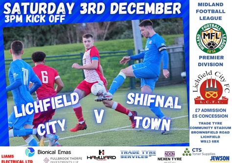 Lichfield City FC on Twitter: "Kick off our December fixtures with us ...