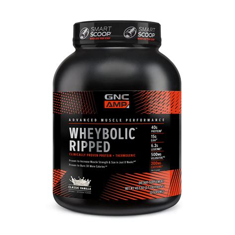 GNC AMP Wheybolic Whey Protein Ripped Classic Vanilla