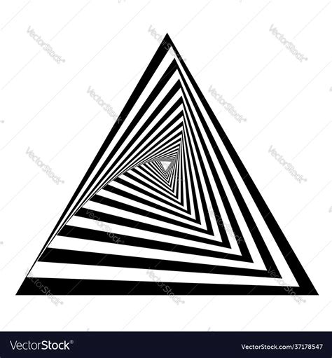 Triangle triangular opart optical art geometric Vector Image