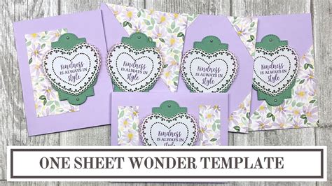 One Sheet Wonder Cards Using 6 x 6 inch Patterned Paper - Lynn Dunn