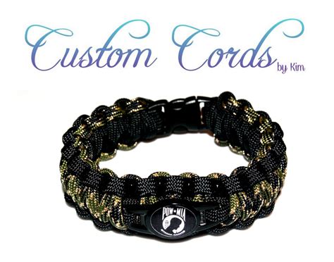 Custom Paracord Bracelet POW / MIA Survival by KimsCustomCords