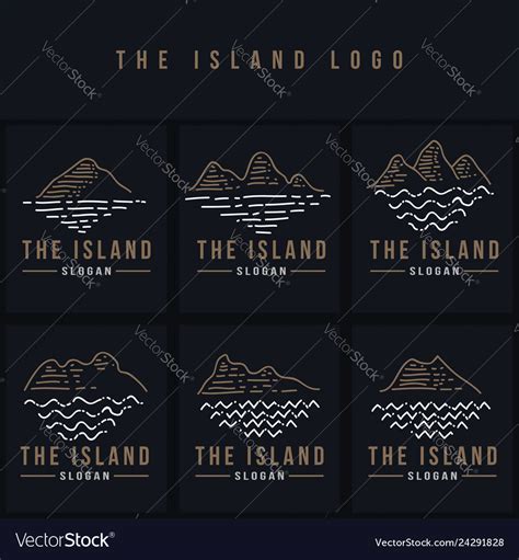 Island line logo Royalty Free Vector Image - VectorStock