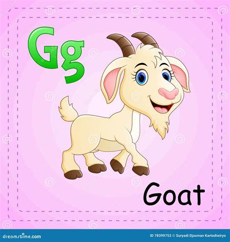 Animals Alphabet: G is for Goat Stock Vector - Illustration of cartoon, livestock: 78399753