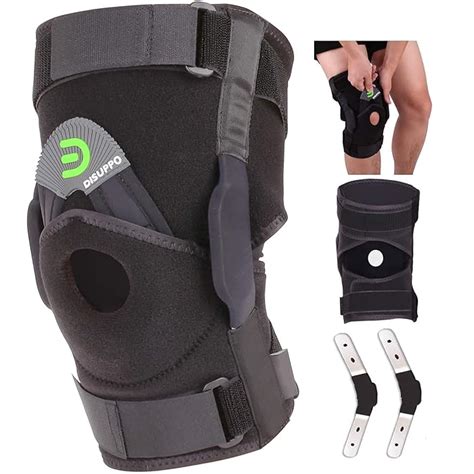 Buy DISUPPO Knee Braces for Knee Pain, Hinged Knee Brace with Side ...