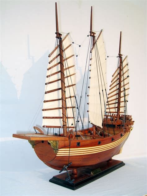 Chinese Junk Wooden Model Ship - GN - Premier Ship Models