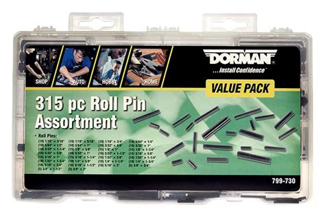 Dorman® 799-730 - 315-Piece Steel Roll Pin Assortment - TOOLSiD.com