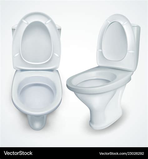 Toilet bowl white clean ceramic bathroom Vector Image