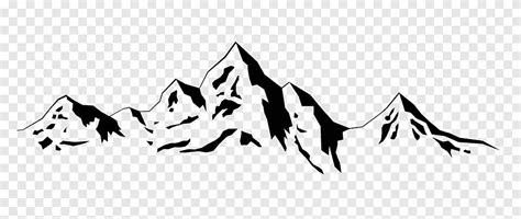 Mountains Black And White Clipart