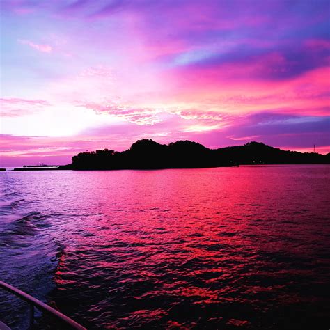 Breathtakingly beautiful sunset, taken from a boat off the West coast ...