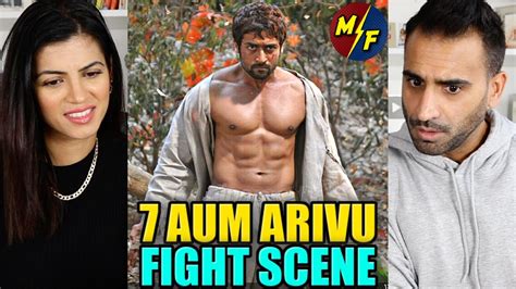 SURIYA Fight Scene REACTION!! | 7aum Arivu Action scene | Surya Mass Scenes | Shruti Haasan ...