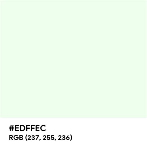 #EDFFEC color name is Honeydew