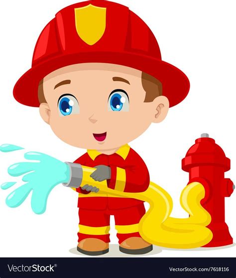 Cartoon of a firefighter. Download a Free Preview or High Quality Adobe ...