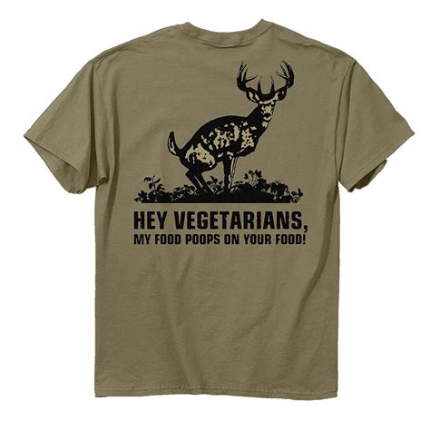 Men's Clothing, Shirts, T-Shirts, Buck Wear -- My Food Poops On Your Food - Front/Back Print ...