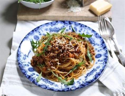 Veal Spaghetti Bolognese with Parmesan Cheese Recipe | Abel & Cole