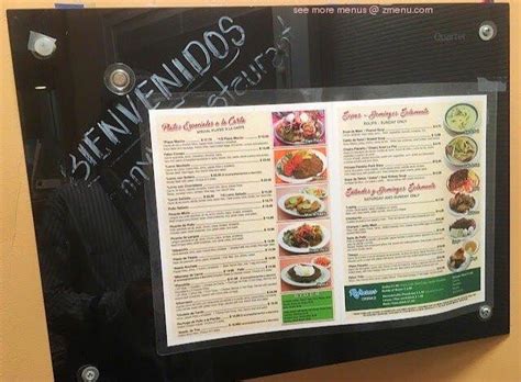 Menu at Fanny's Restaurant, Falls Church